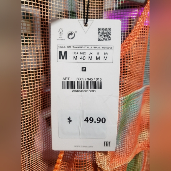 STRUCTURED MESH VEST ZARA Orange - Picture 7 of 15